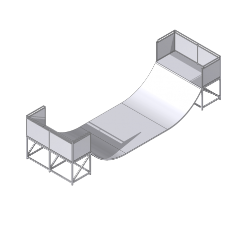 Structures de skatepark - Modules de roller - Mini rampe